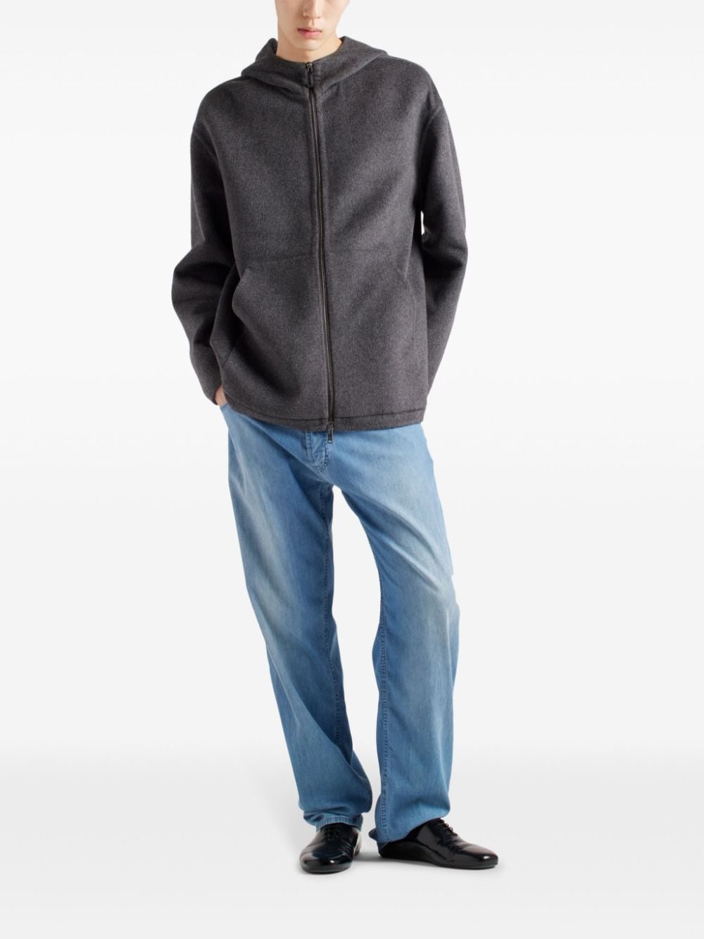 wool hoodie jacket - 2