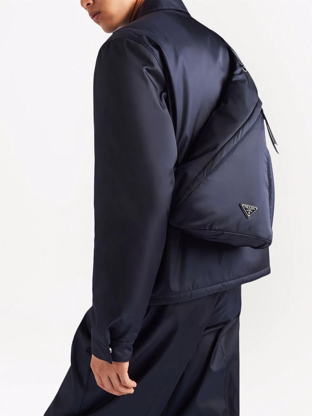 Re-Nylon logo-plaque backpack - 6