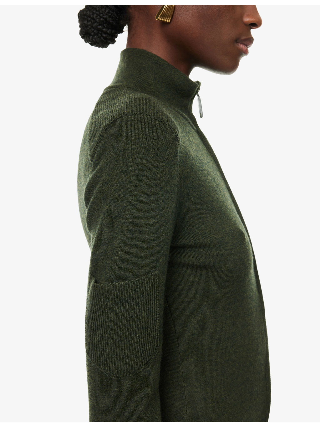 Slim-Fit High-Neck Stretch-Wool Blend Top - 6