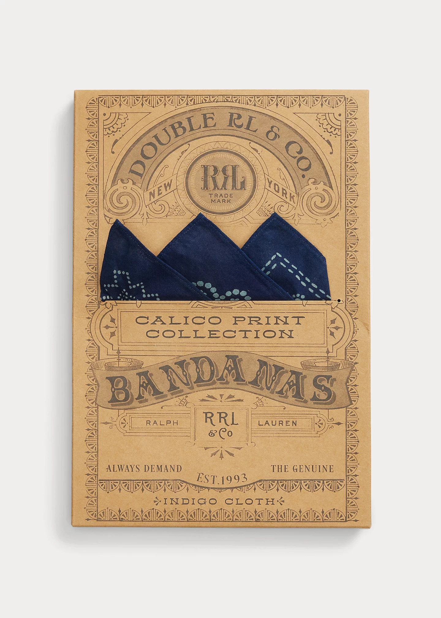 Indigo Cotton Bandanna 3-Pack 3