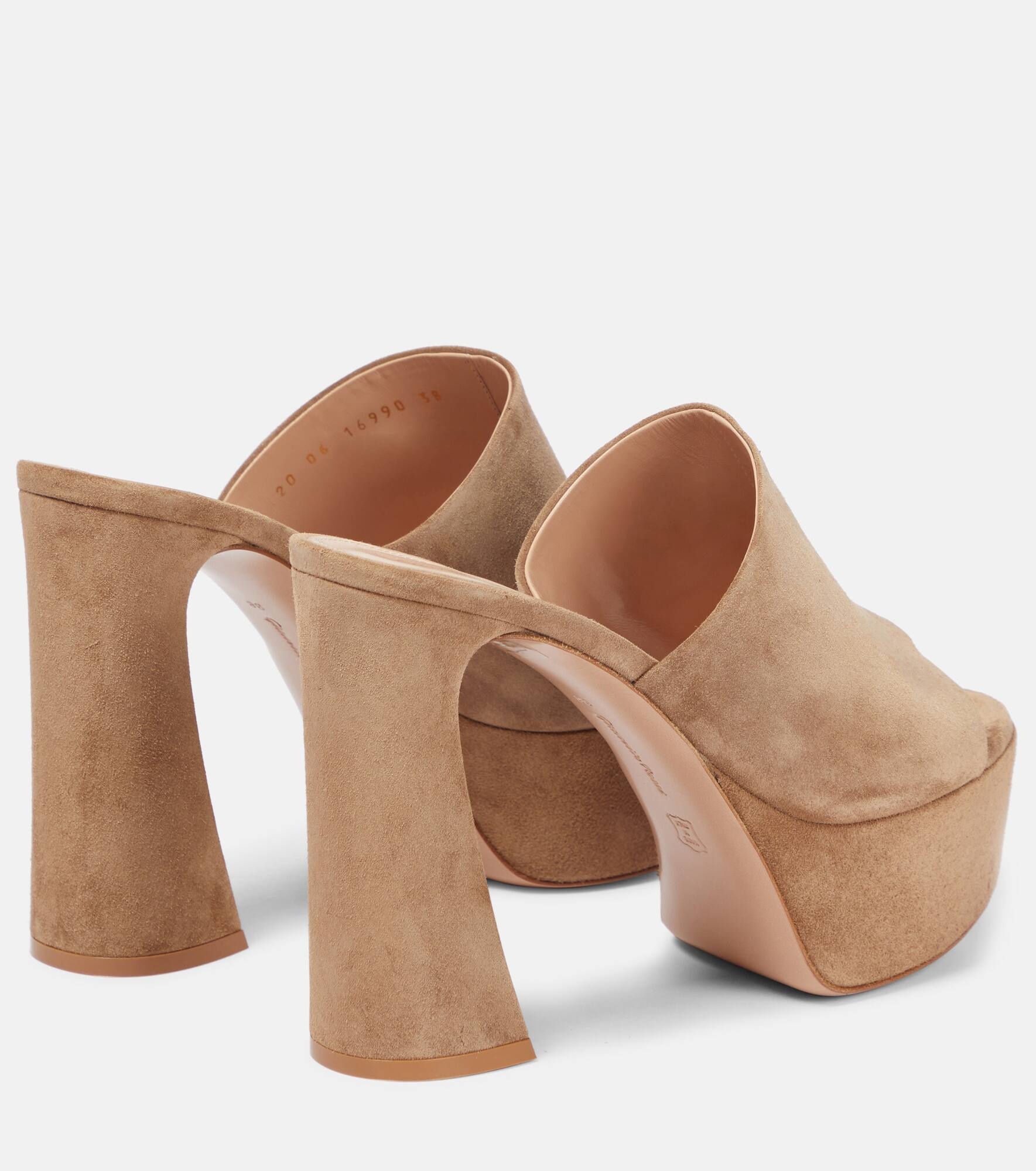 Holly suede platform mules - 3