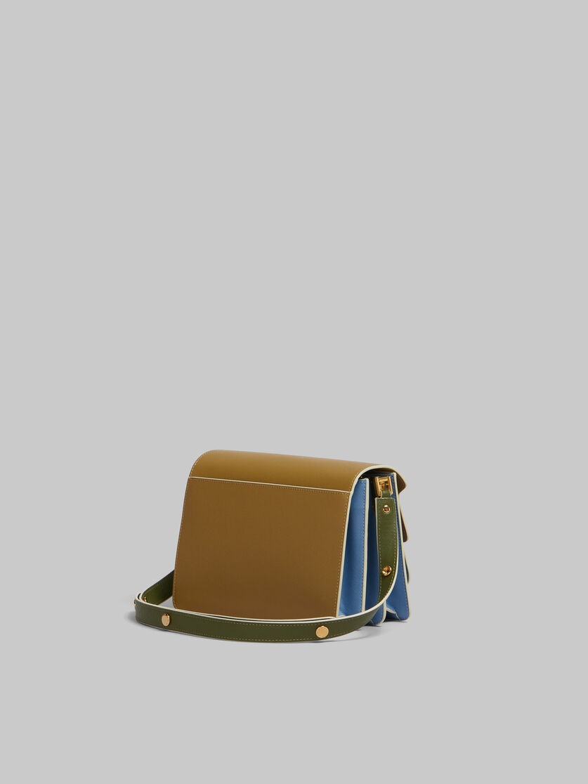 BLUE AND GREEN SAFFIANO LEATHER MEDIUM TRUNK BAG - 2