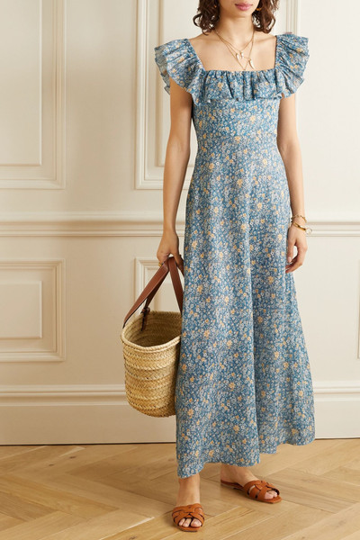 Zimmermann Carnaby ruffled floral-print linen maxi dress outlook