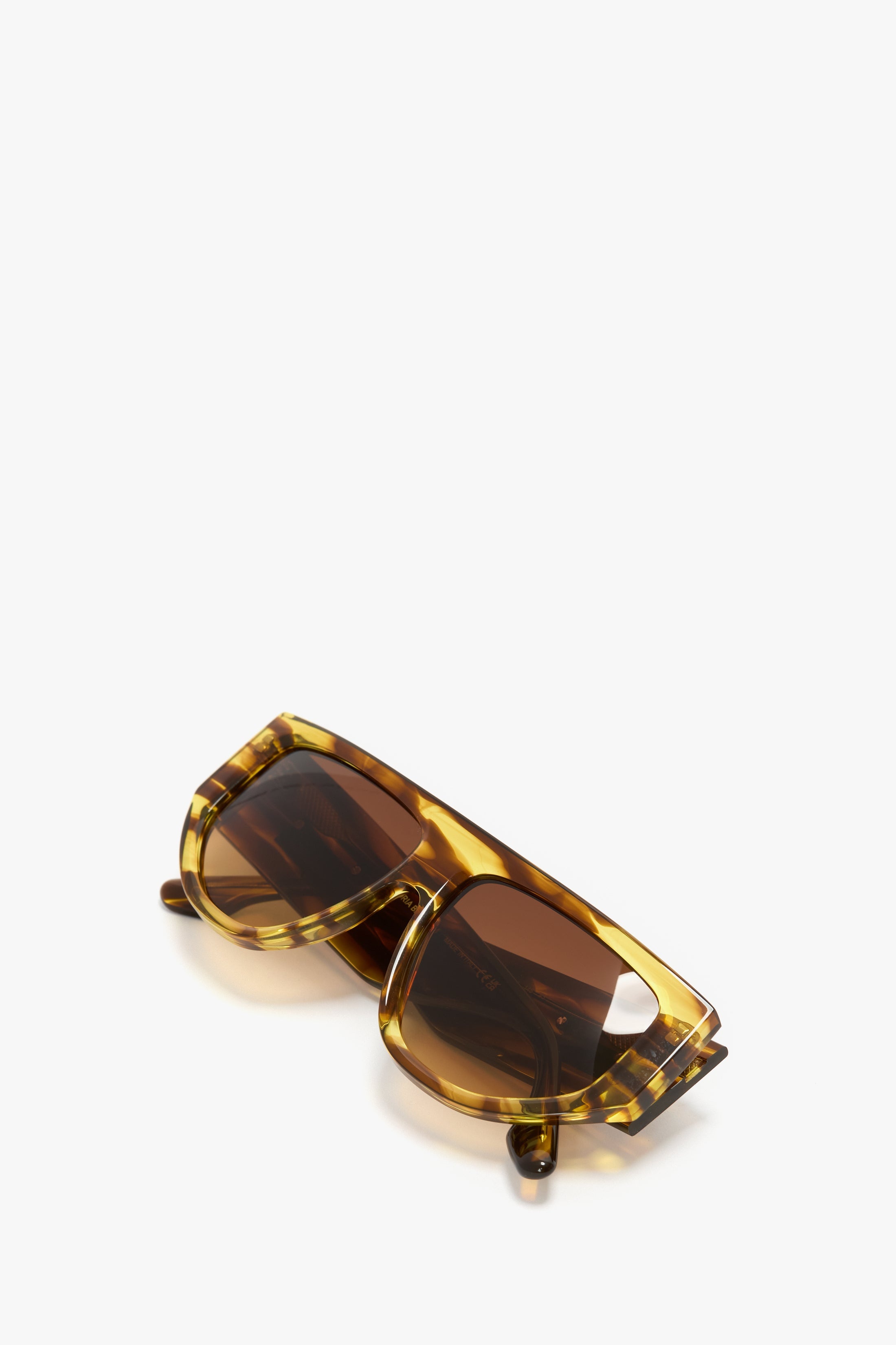 B Frame Logo Sunglasses In Striped Tobacco - 6
