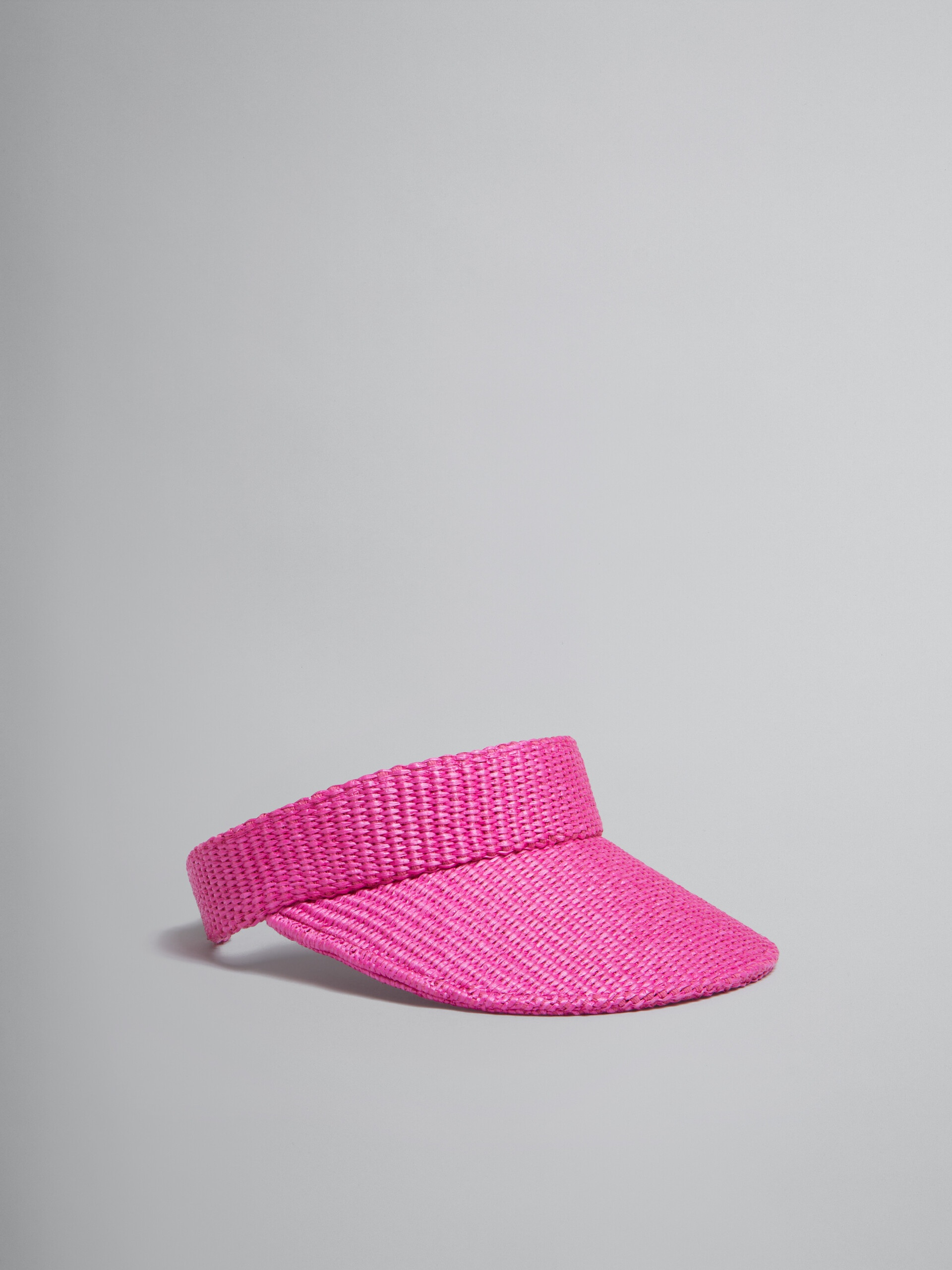 MARNI X NO VACANCY INN - FUCHSIA VISOR IN RAFFIA FABRIC - 1