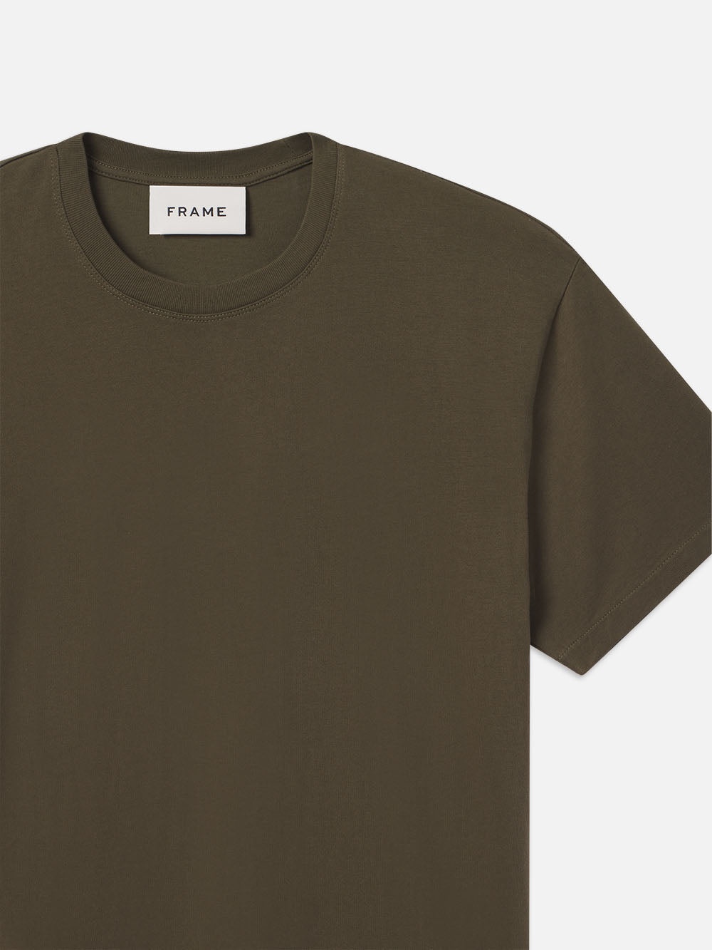 FRAME Logo Tee in Dark Olive - 2