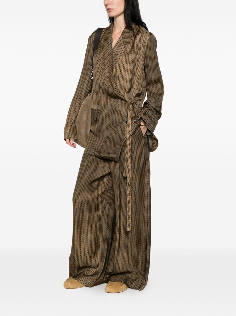 UMA WANG Khloe geometric-pattern belted jacket outlook
