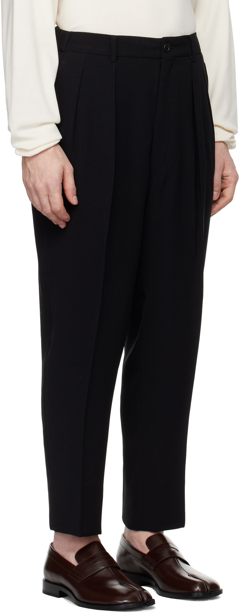 RAINMAKER KYOTO Black Shirring Trousers outlook