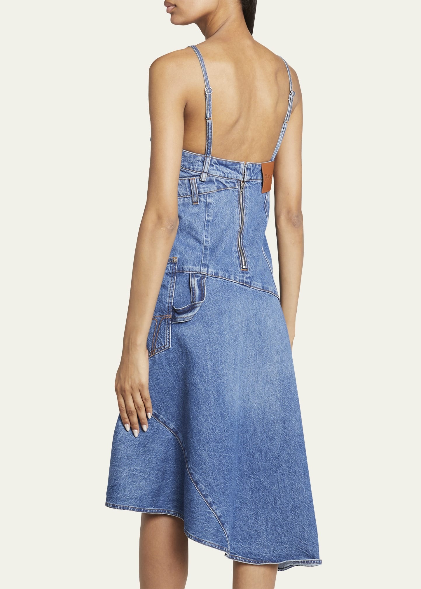 Sleeveless Twisted Denim Midi Dress - 3