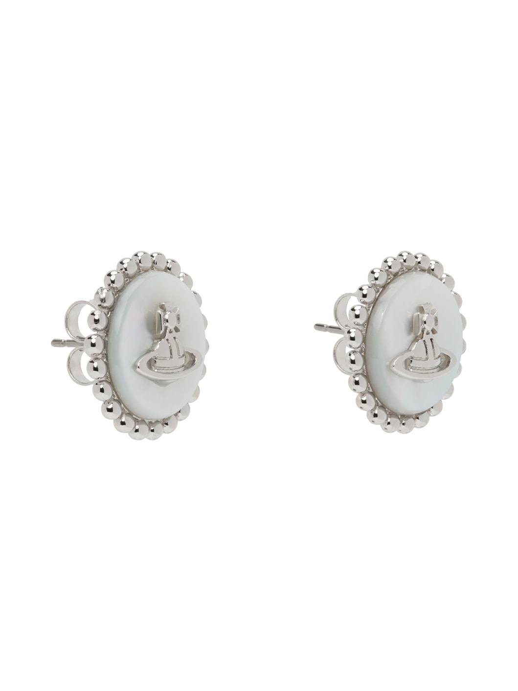 Silver & White Neyla Earrings - 2
