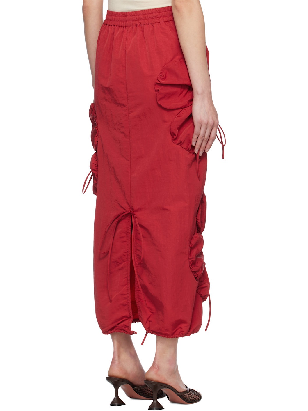 Red Flower Maxi Skirt - 3