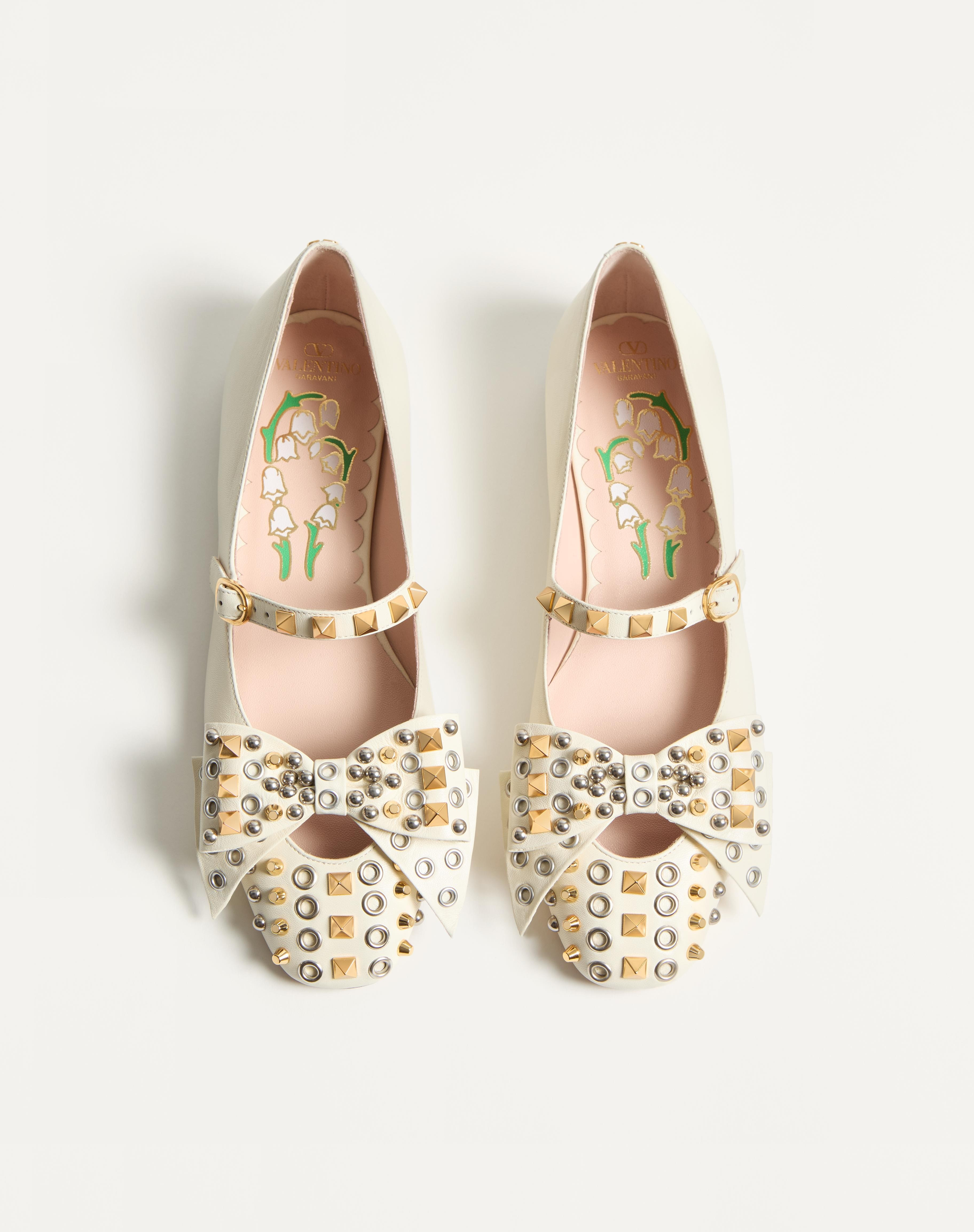 MARY-JANE BOWOW BALLERINA IN KIDSKIN WITH STUDS - 4