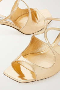 JIMMY CHOO ジミーチュウ Anise 75 サテン ミュール 37 Platinum Ice Dusty Glitter Mules | ANISE 75 | Spring 2022