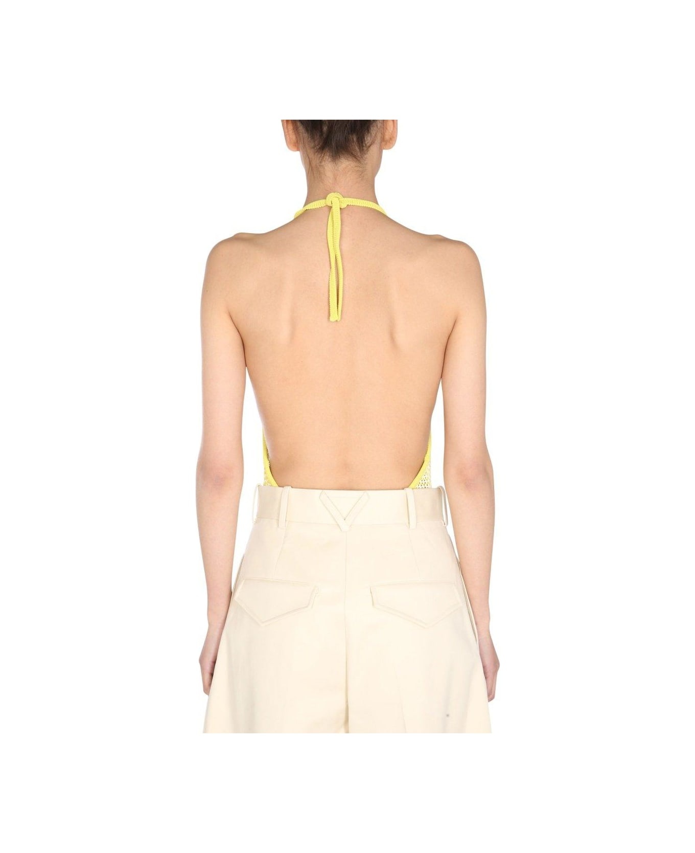 Halterneck Mesh Bodysuit - 3