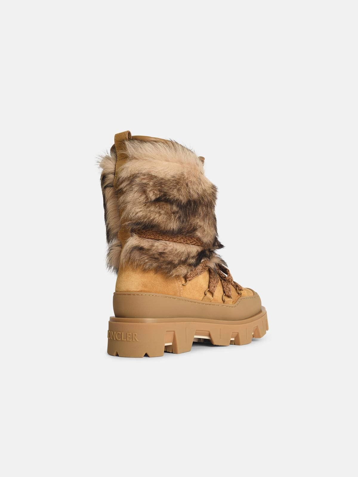 'PEAK APRÈS' SUEDE BOOTS and camel beige shearling - 3