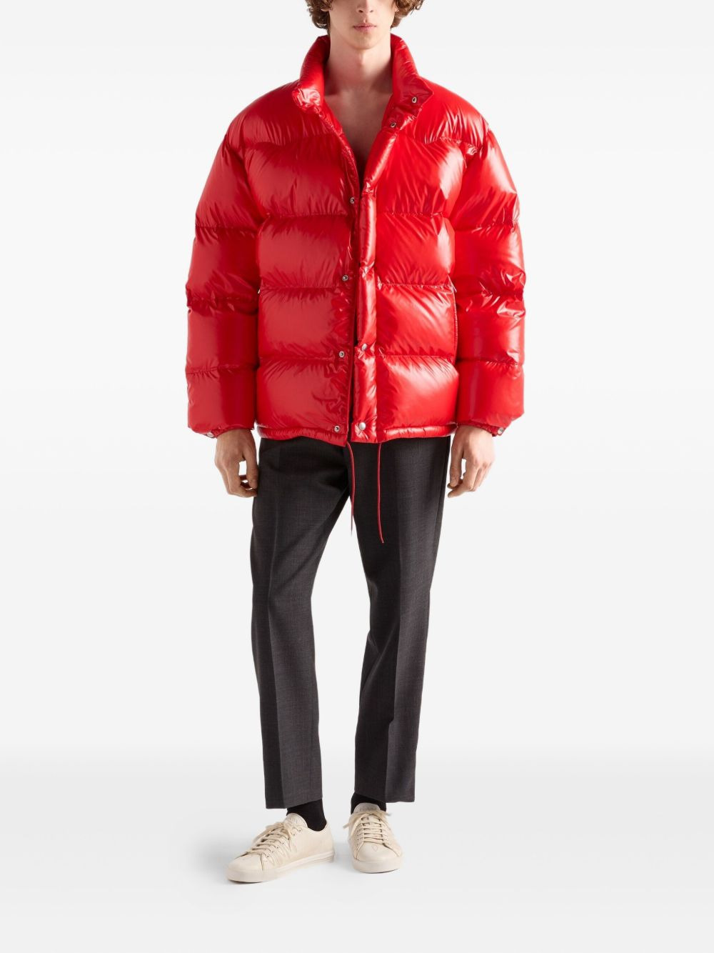stand-up collar puffer jacket - 2