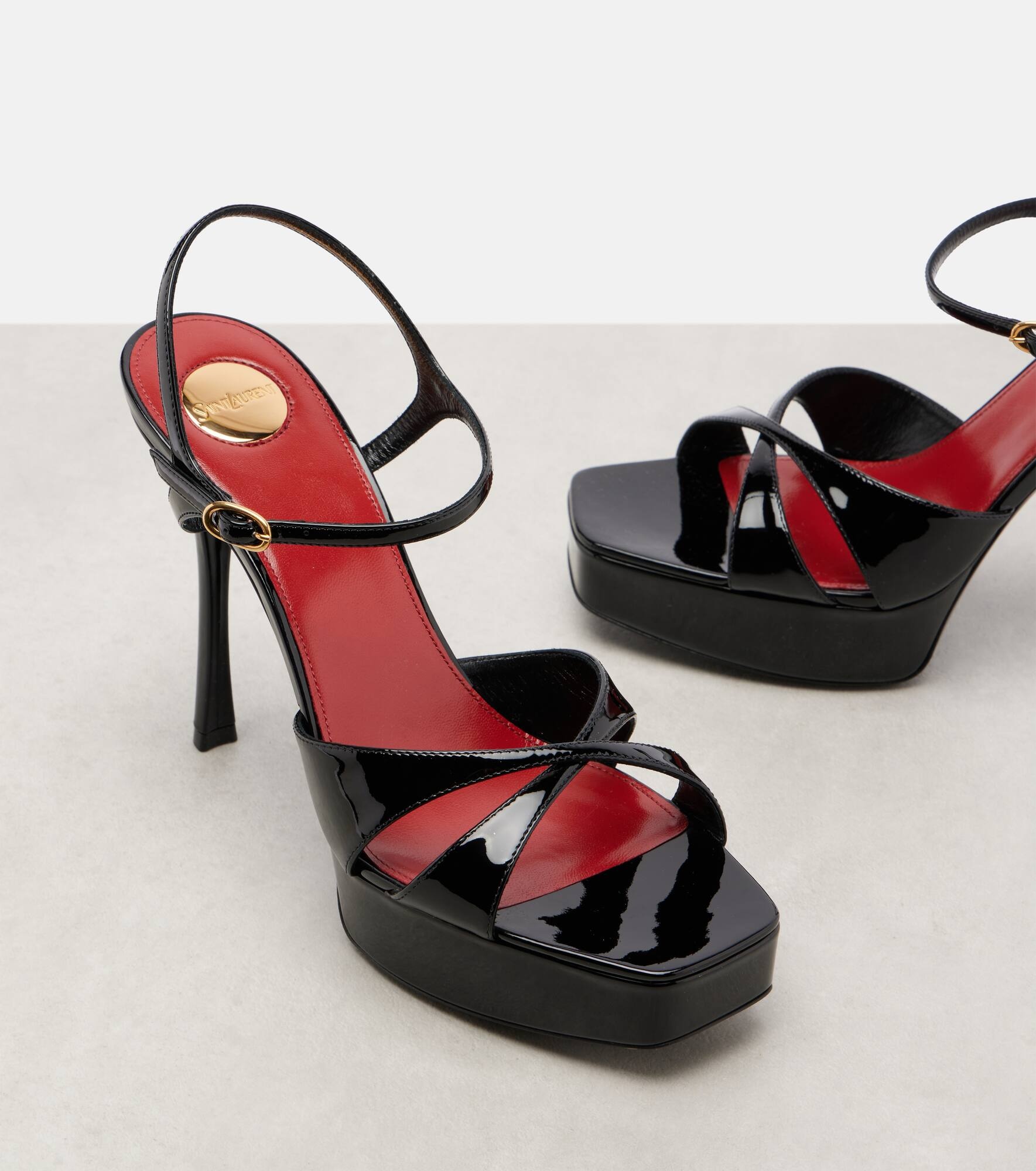 Debbie 85 patent leather platform sandals - 5