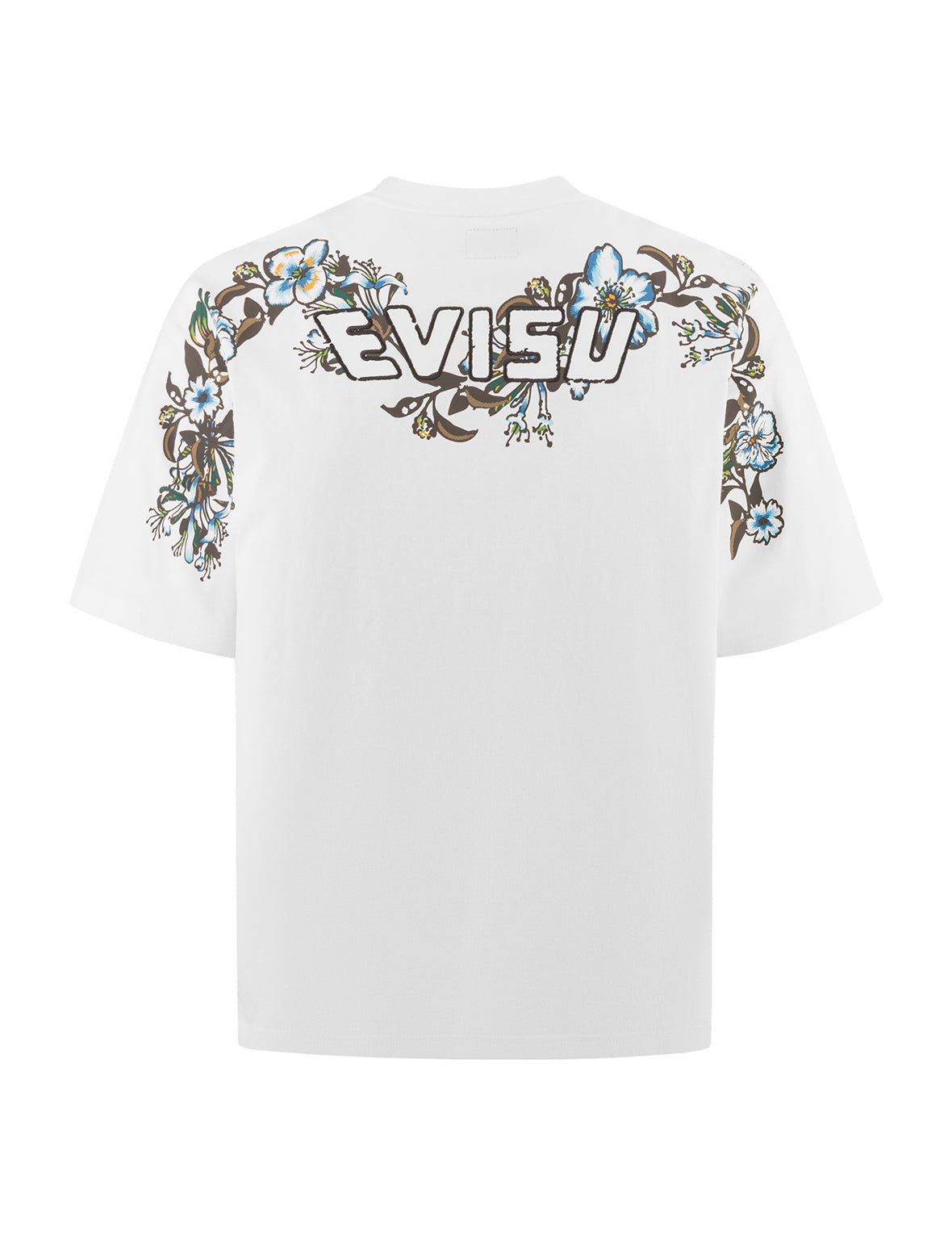 Floral Daicock and Logo Embroidery Loose Fit T-Shirt - 11