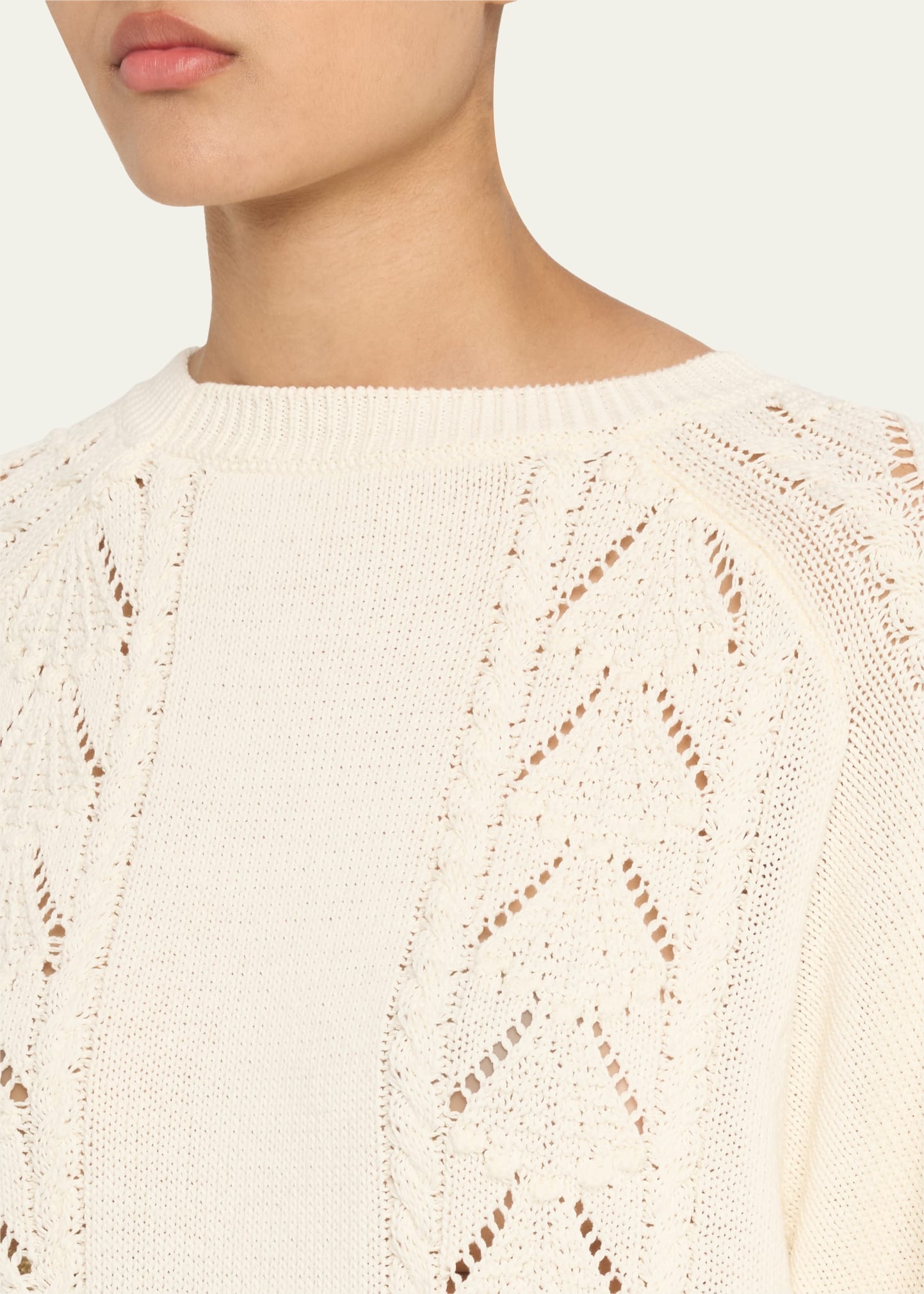 Arman Cable & Pointelle-Knit Mini Sweater Dress - 5