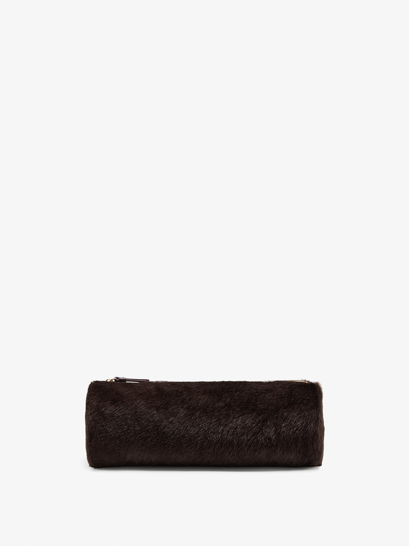 Silo Clutch in Shearling 1
