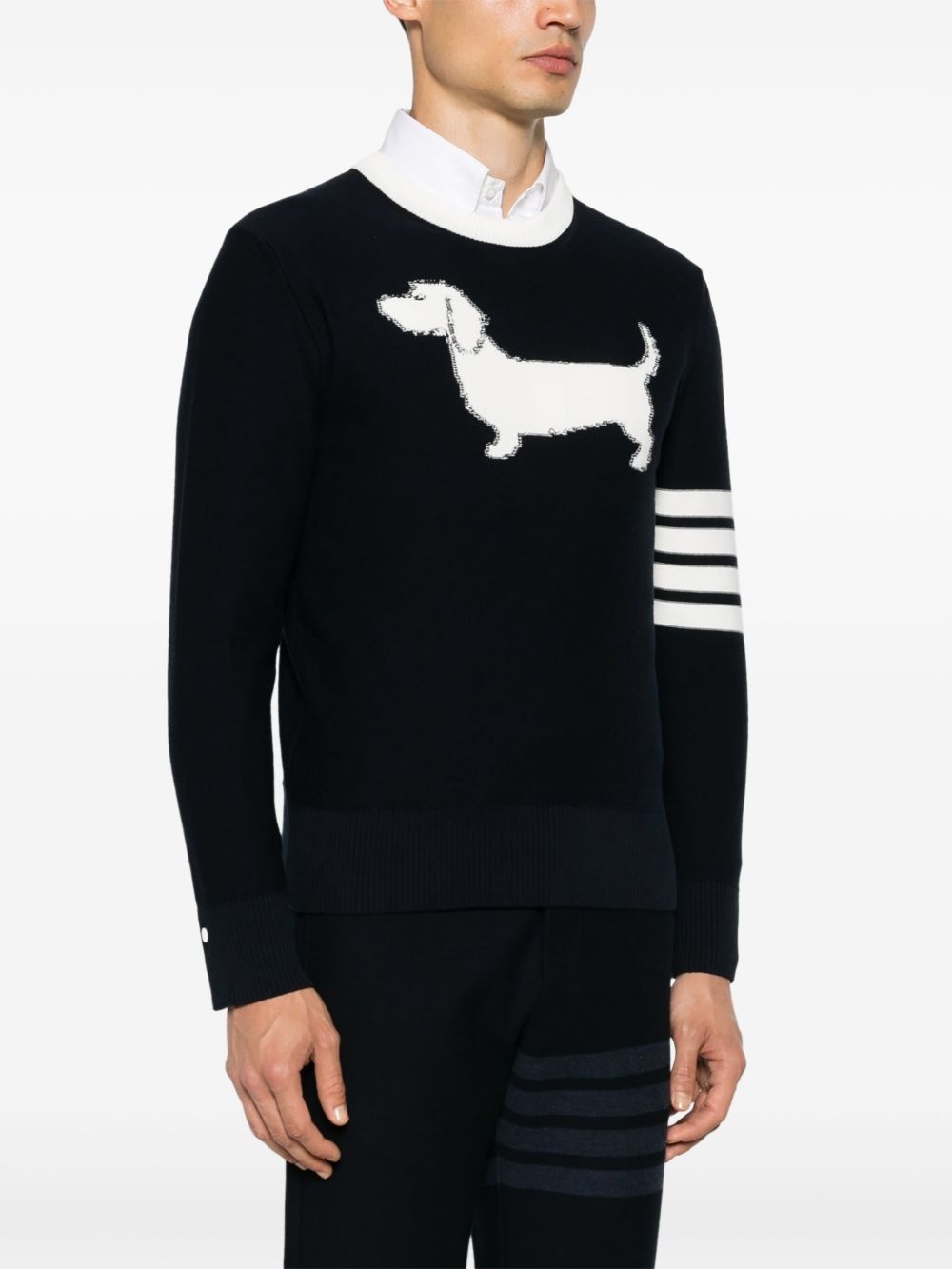 Hector intarsia-knit jumper - 3