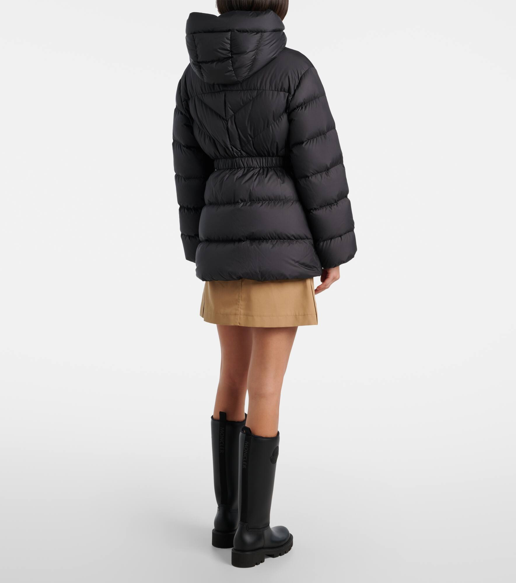 Brosse belted hooded down jacket - 3