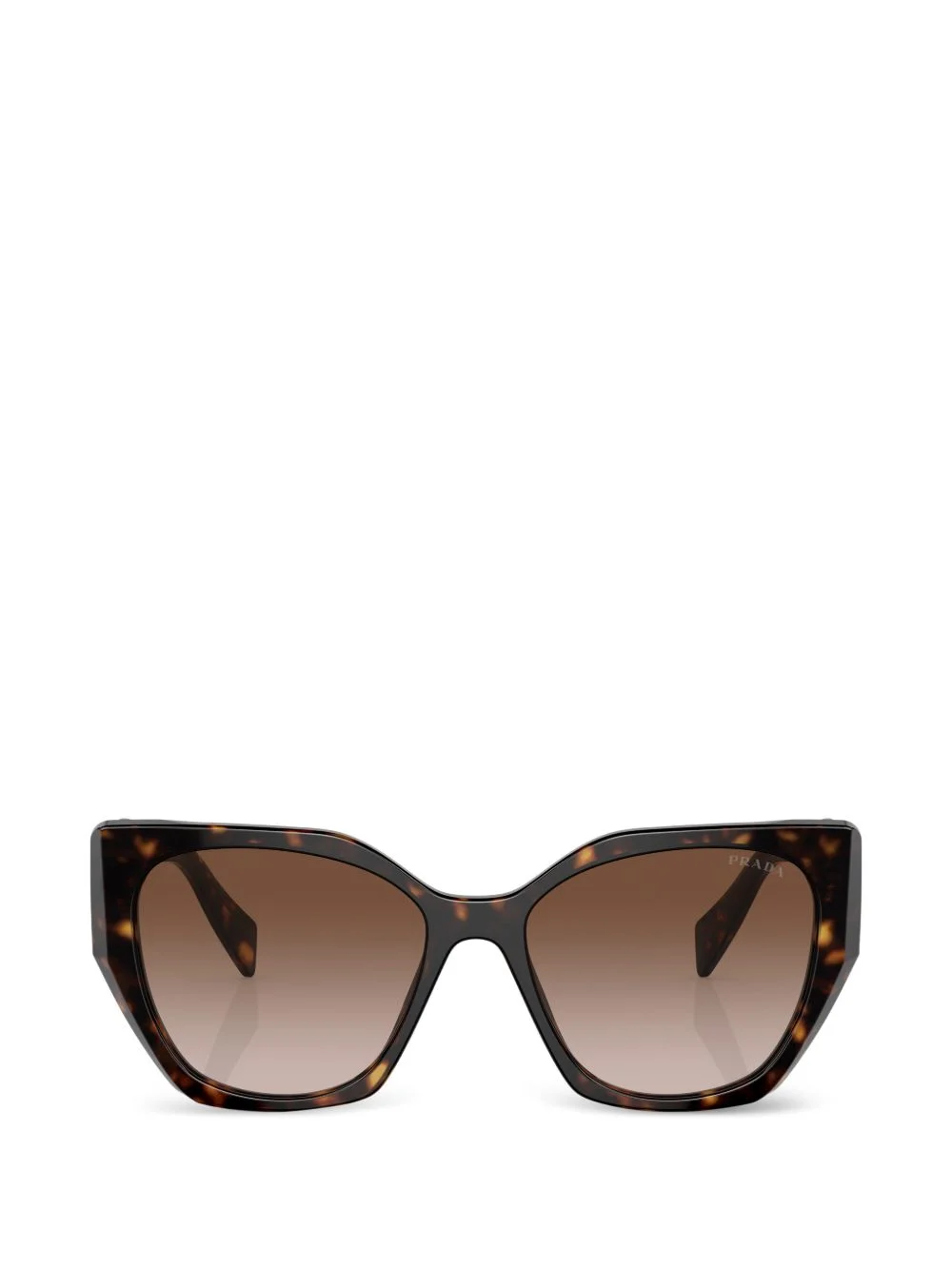 tortoiseshell-effect geometric-frame sunglasses - 1