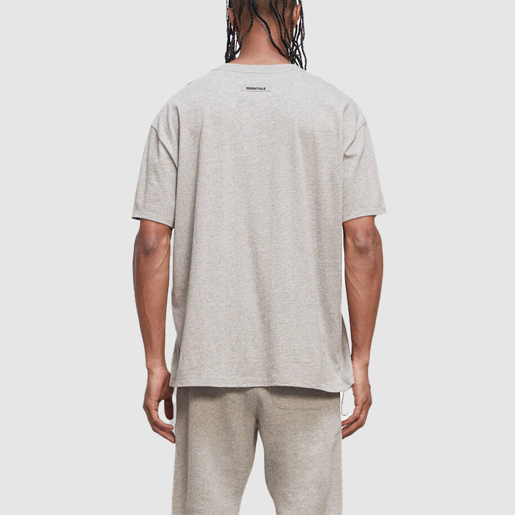Fear of God Essentials FW20 Logo Tee 'Heather Oatmeal' 0125250500229260 - 4