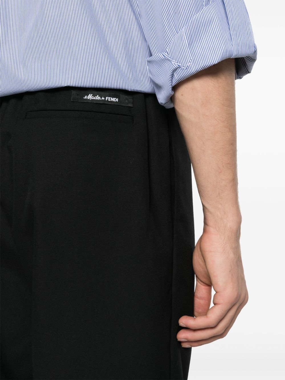 virgin-wool tapered trousers - 5