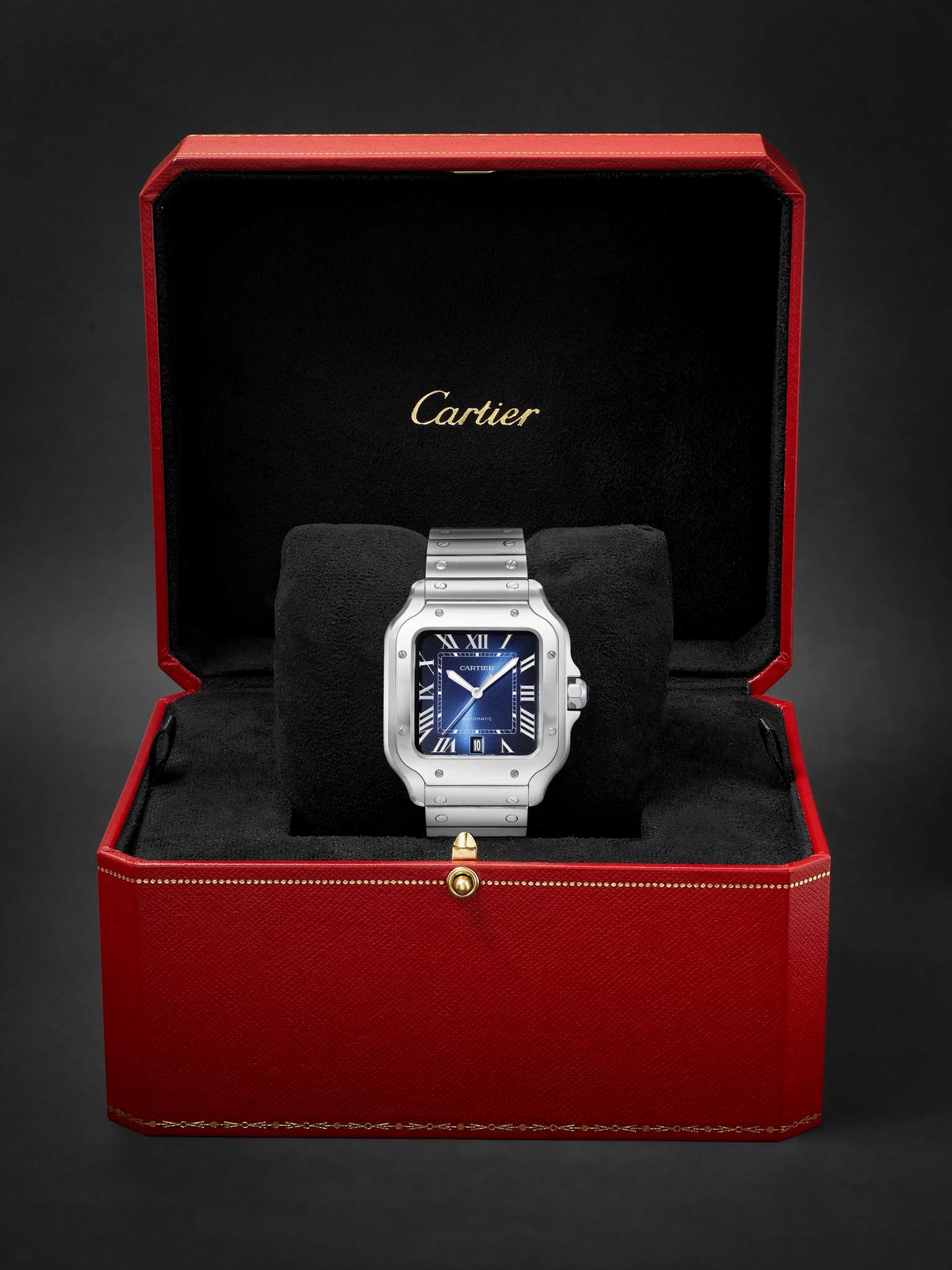 Santos de Cartier Automatic 39.8mm Interchangeable Stainless Steel and Alligator Watch, Ref. No. WSS - 7