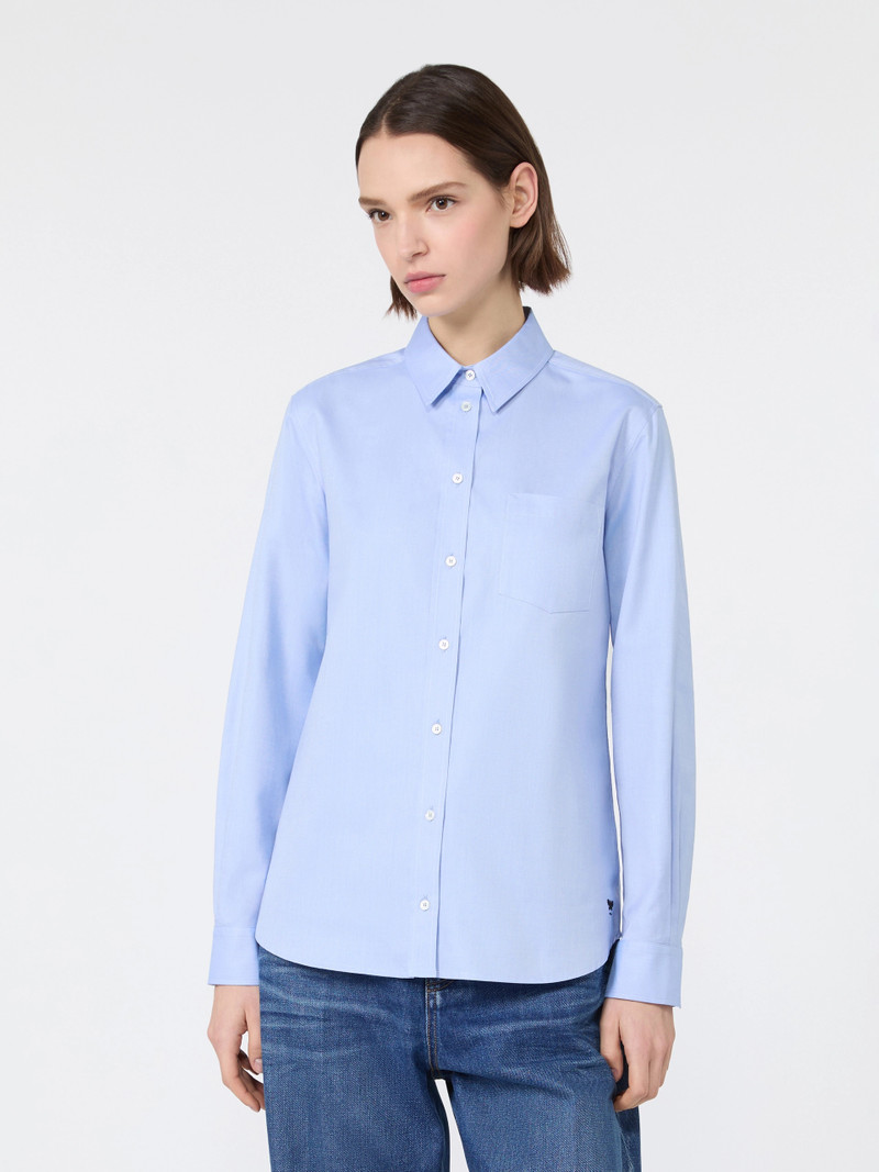 COBALTO Cotton Oxford shirt - LIGHT BLUE 3