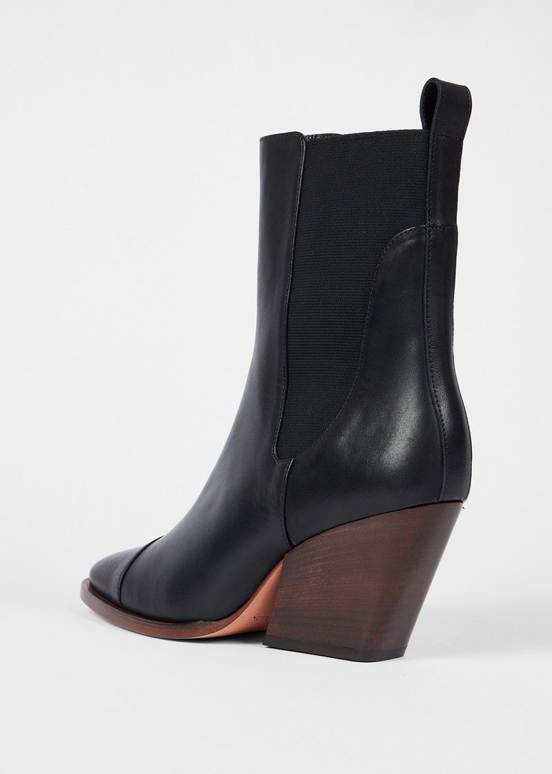 Women's Black Leather 'Topaz' Boots 4