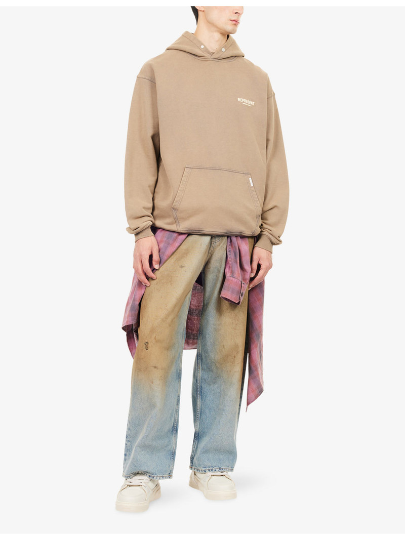 REPRESENT Represent Owner Club Script Cotton-Jersey Hoodie outlook