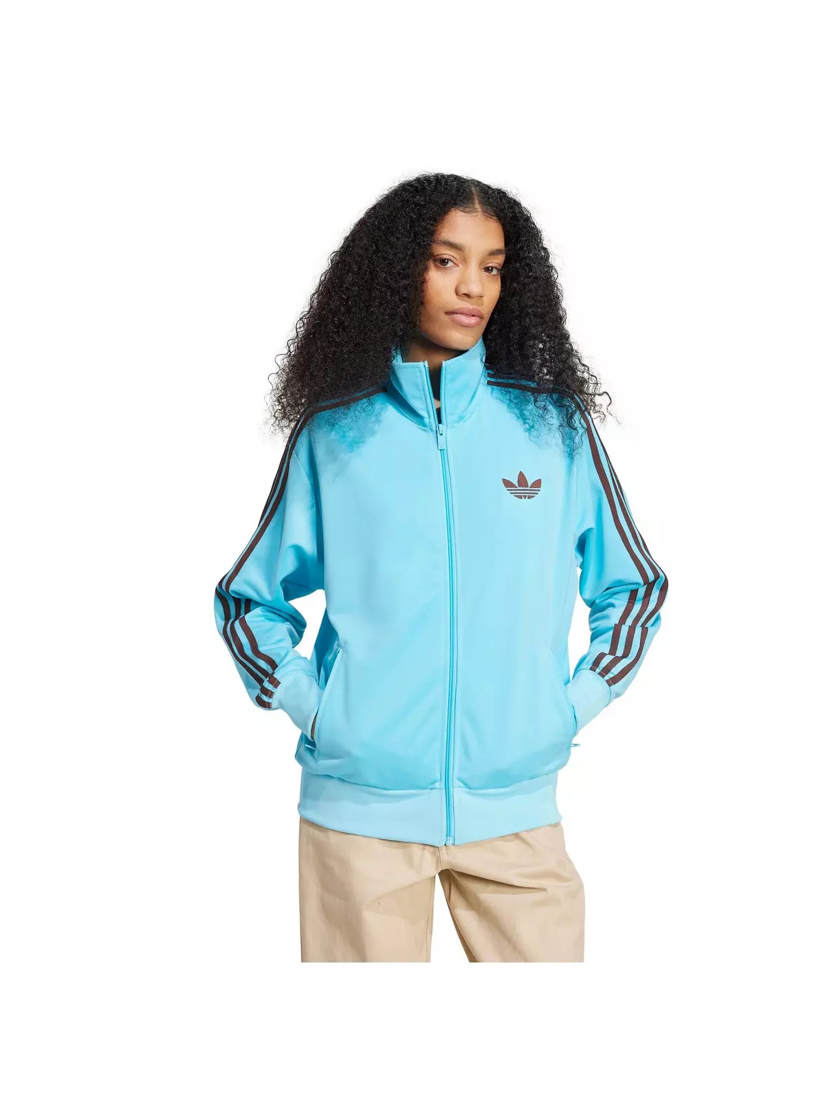 Originals Women's Adicolor Classic Firebird Loose Track Top -Lt Blue/Brown - 1