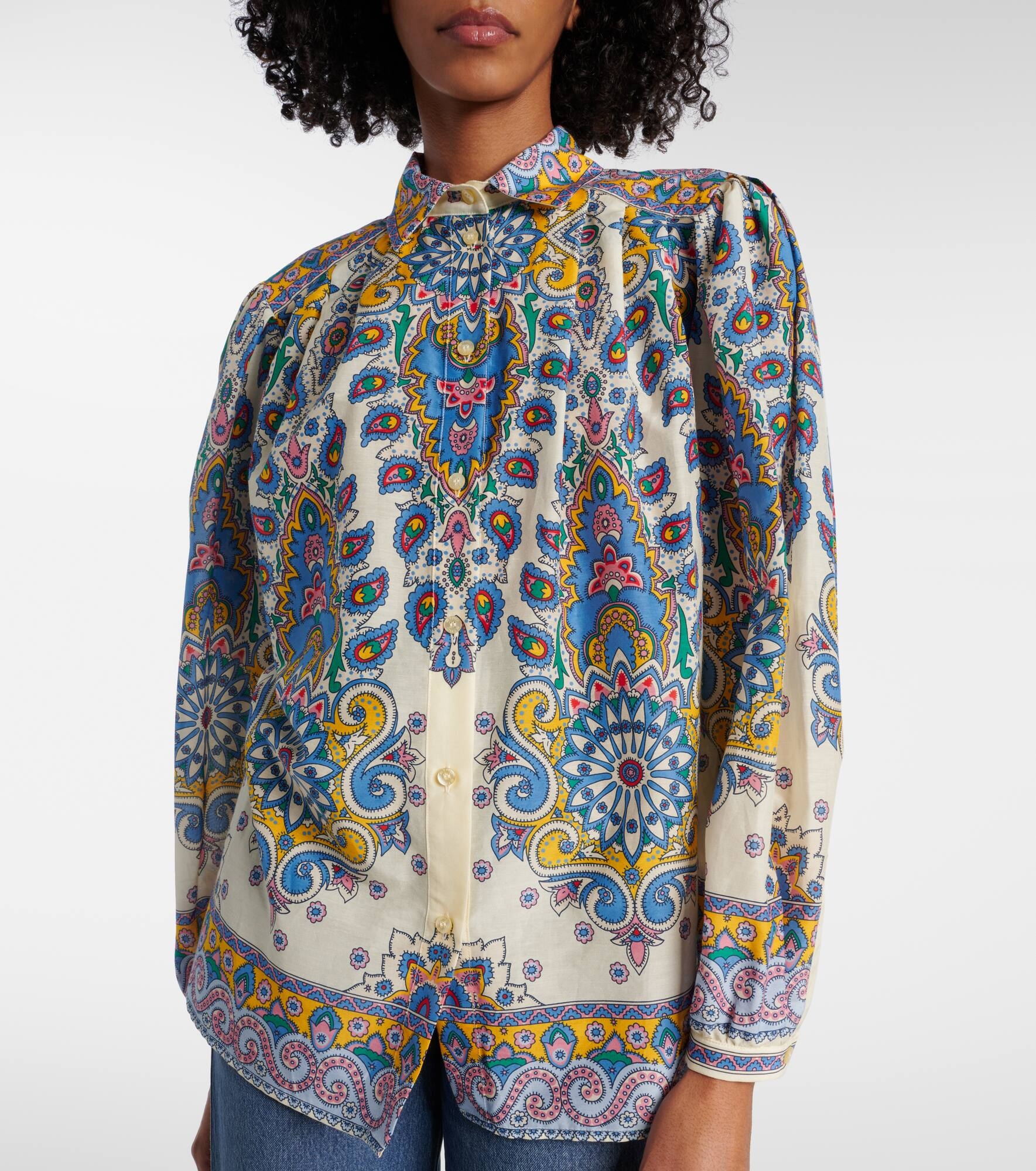 Paisley cotton and silk shirt - 6