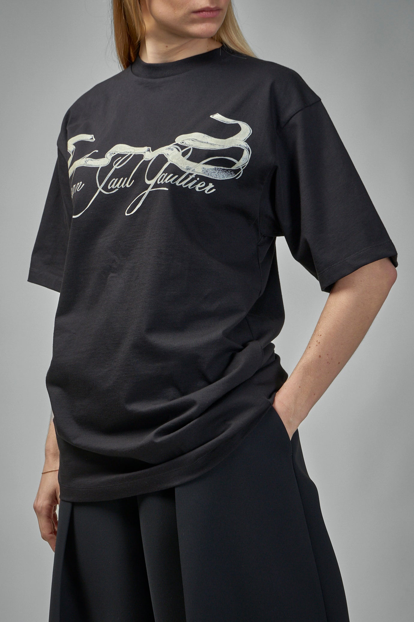 Cotton Oversized T-Shirt Printed ''Tattoo'' - 4
