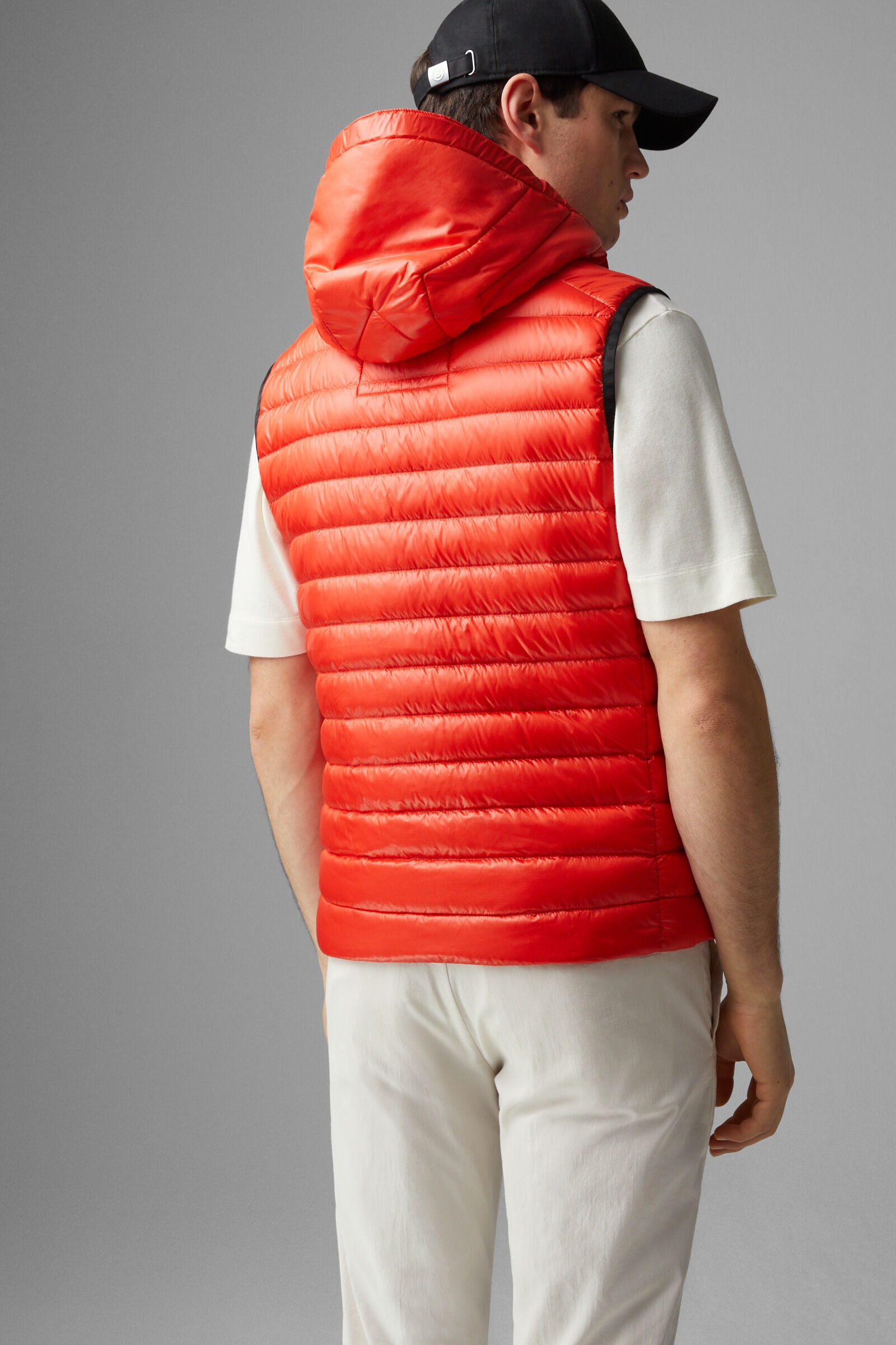 Lonne lightweight down vest in Coral - 3