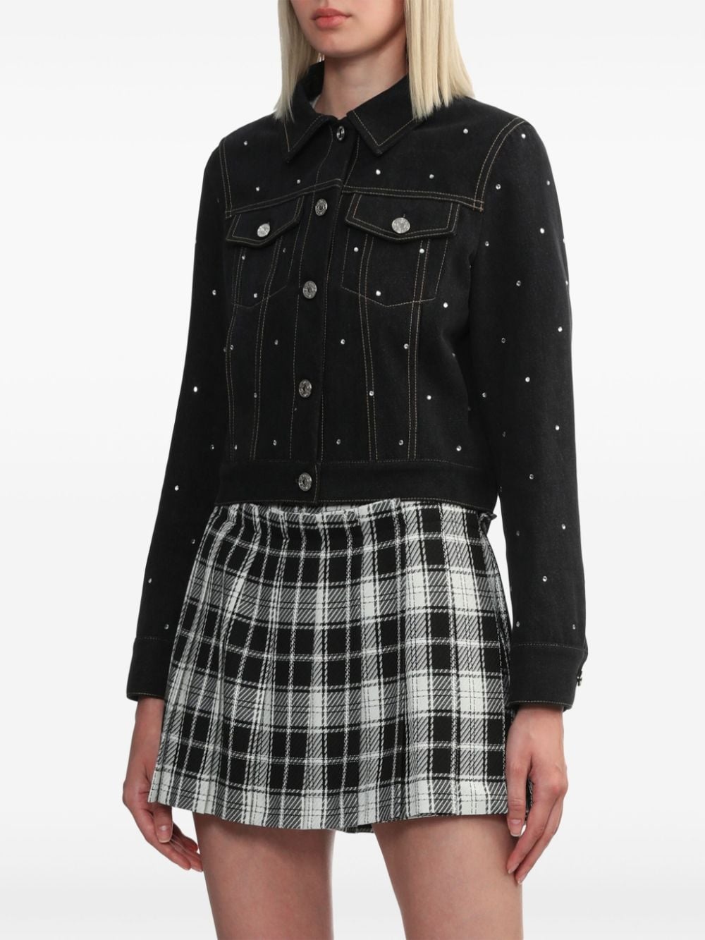 rhinestone-embellished jacket - 3