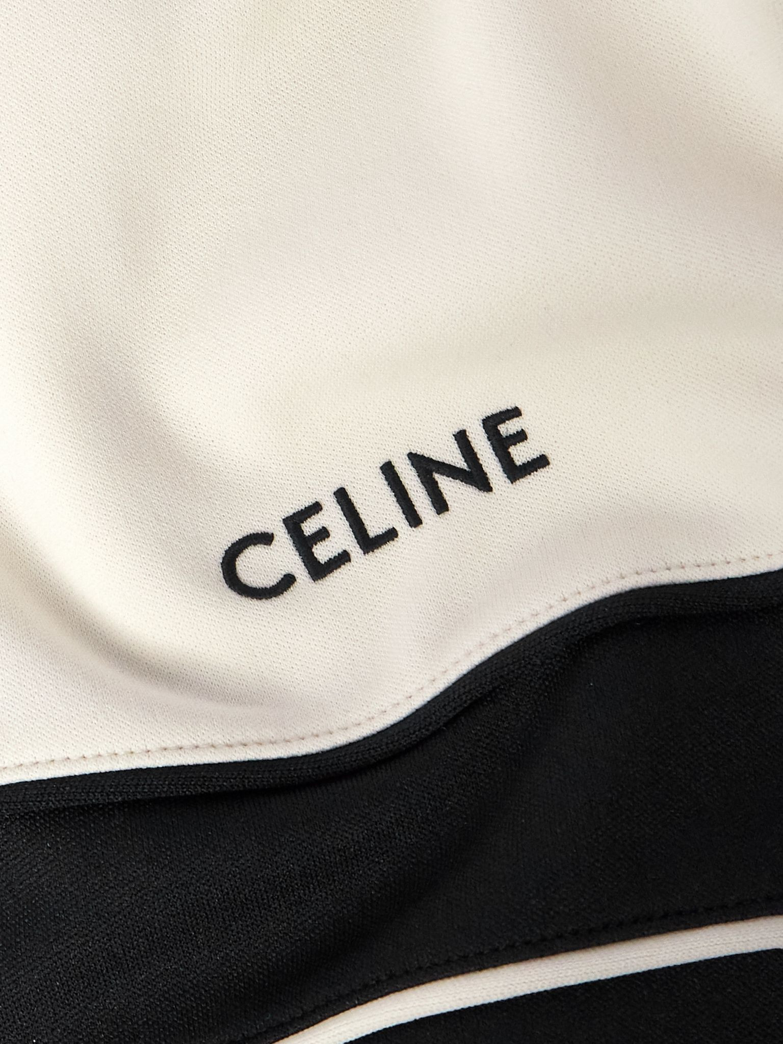 Logo-Embroidered Colour-Block Jersey Track Jacket Black - 5