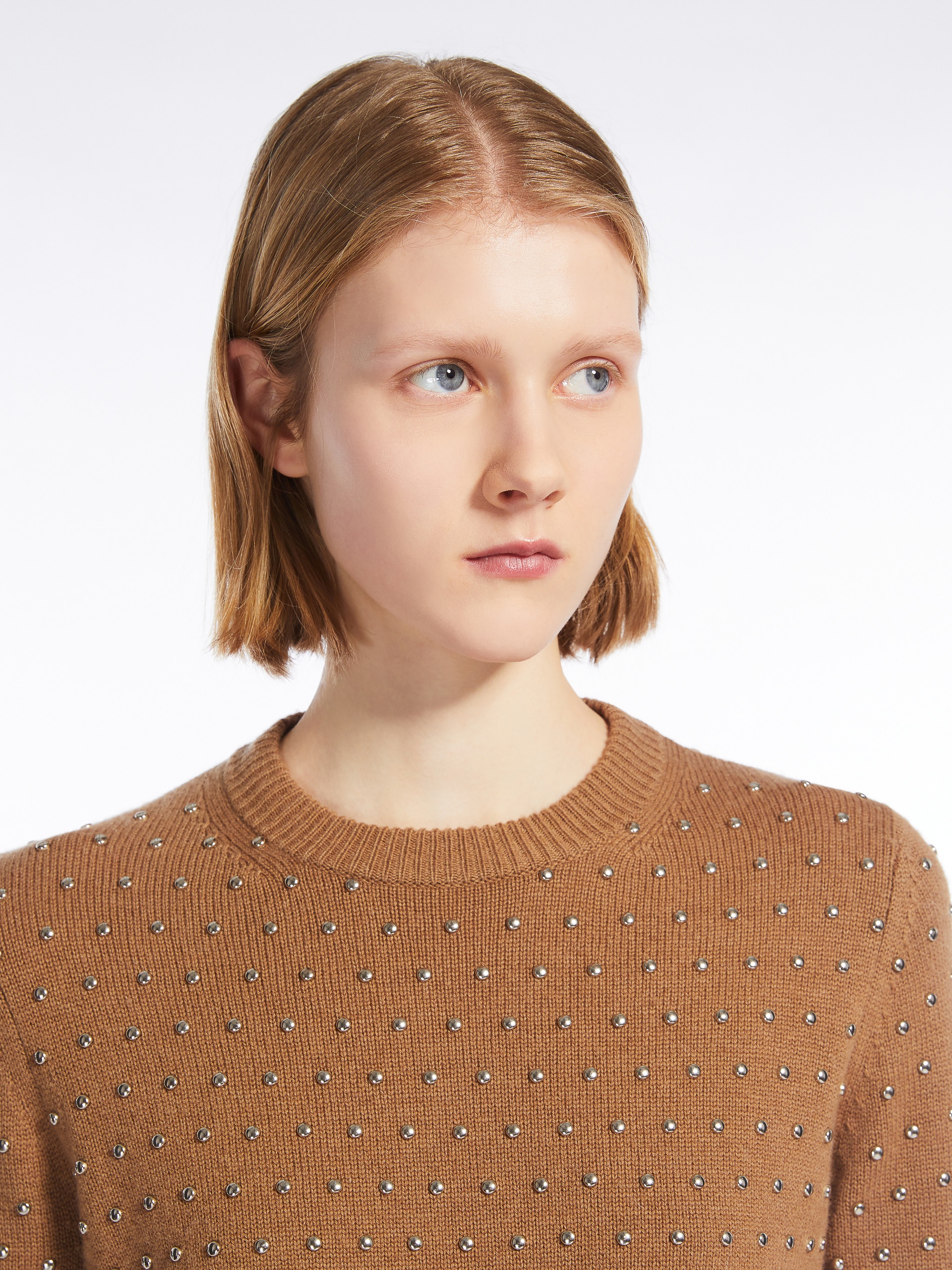 SIERRA Studded cashmere-blend crew-neck sweater - 5