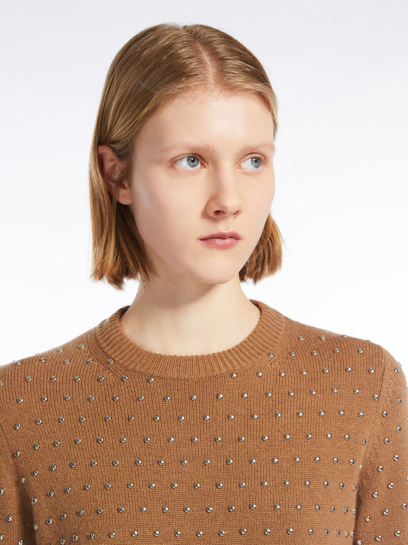 SIERRA Studded cashmere-blend crew-neck sweater 5
