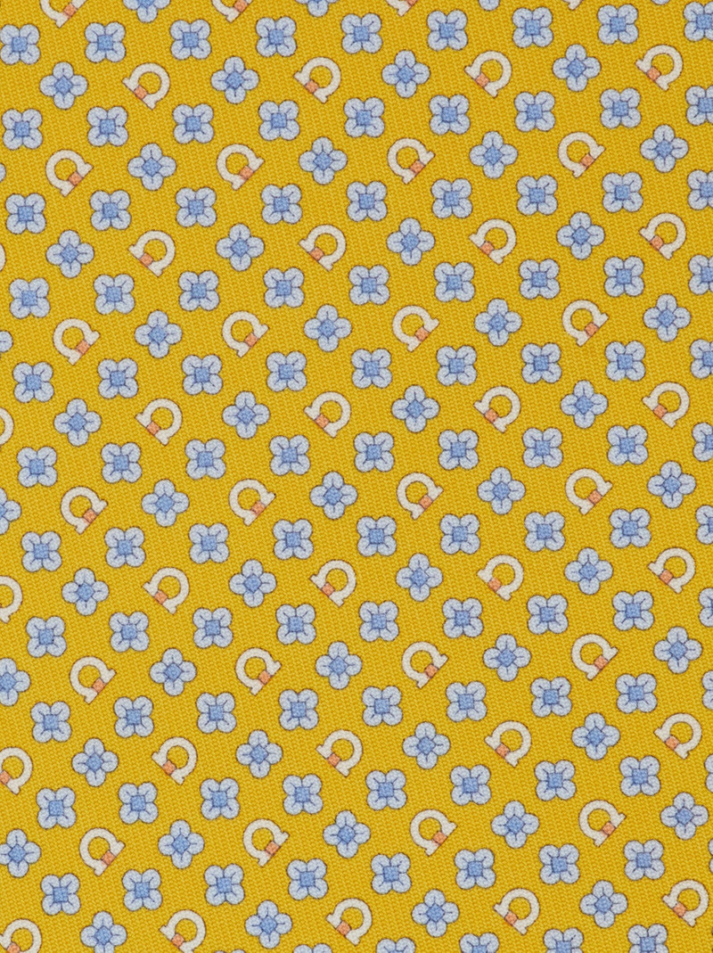 FERRAGAMO Gancini flower print silk tie outlook