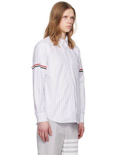 Thom Browne Gray Striped Shirt outlook
