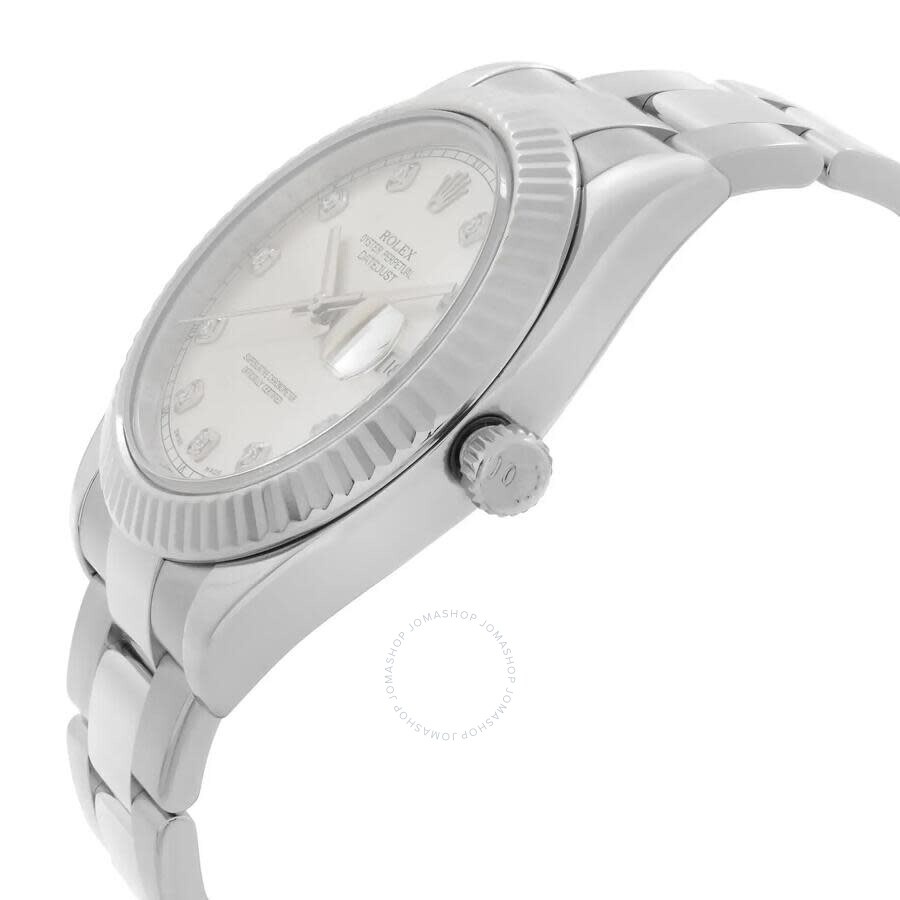 Pre-owned Rolex Datejust II Automatic Chronometer Diamond Silver Dial Men's Watch 116334 SDO - 3