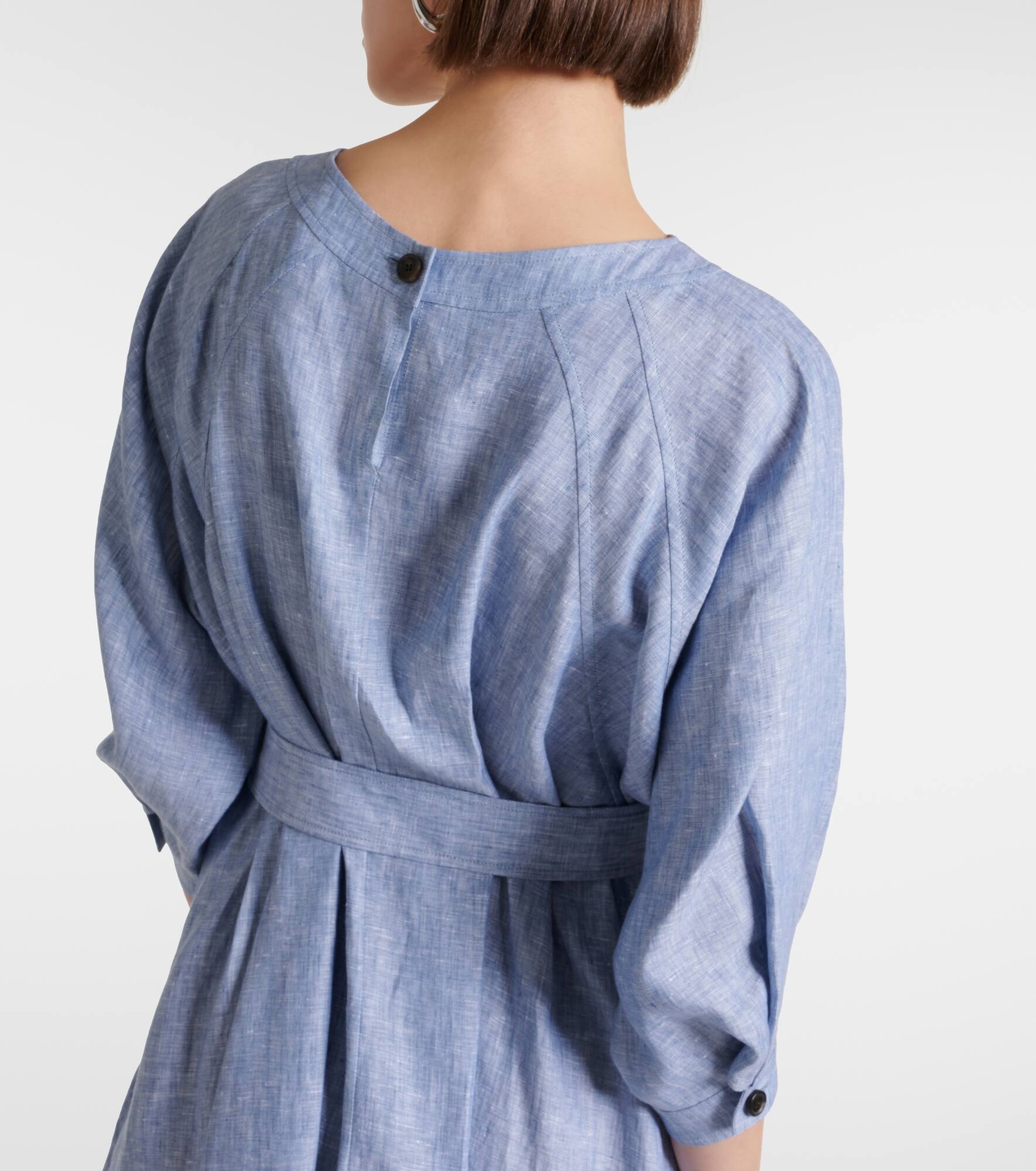 Linen midi dress - 6