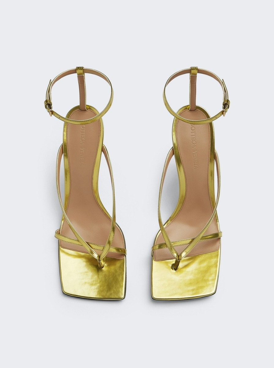 Stretch Strappy Sandal Gold - 4
