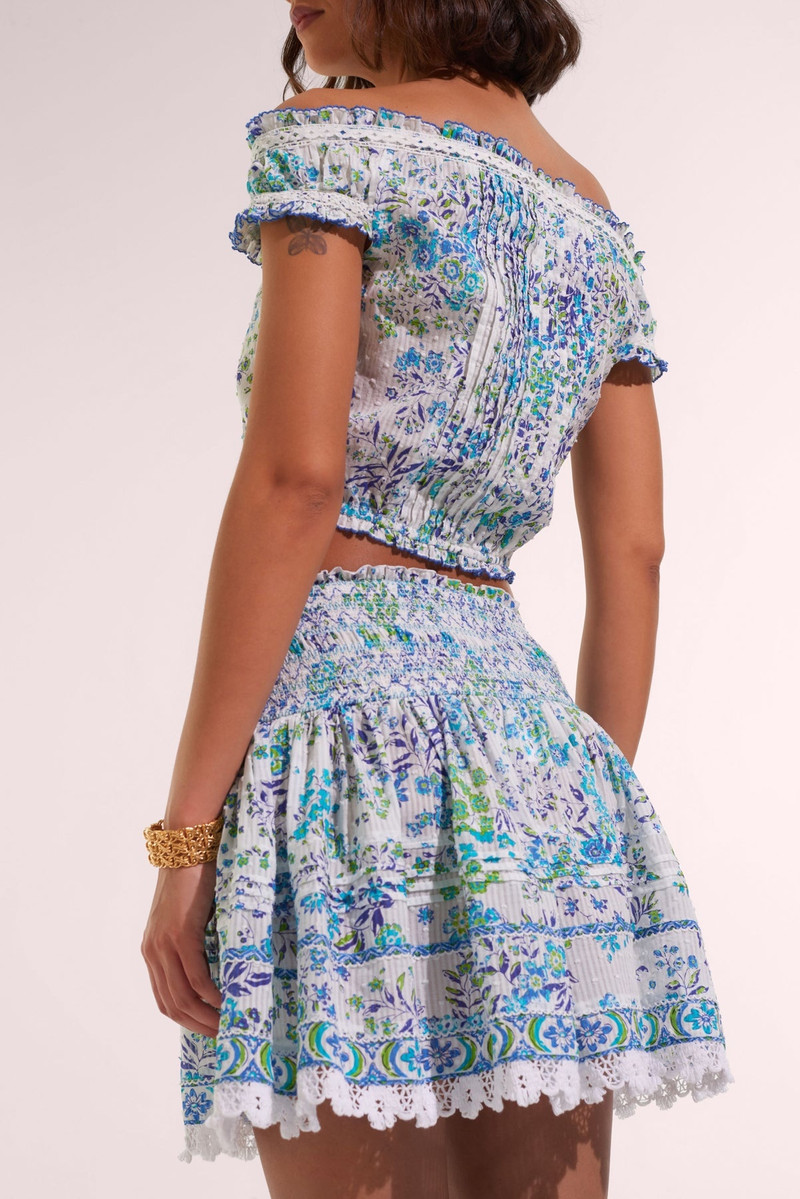 Poupette St Barth Mini Skirt Galia - Blue Queen Liberty outlook