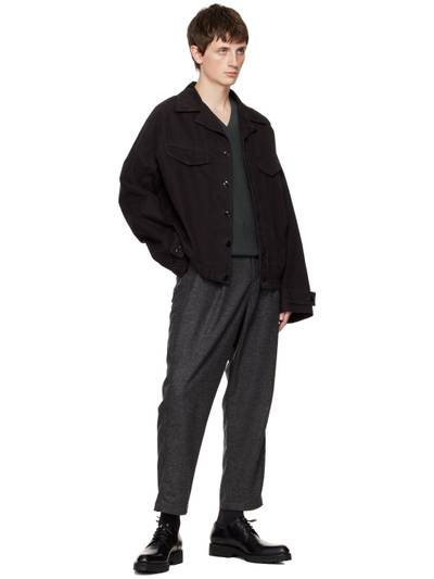 SOPHNET. Gray Belted Trousers outlook
