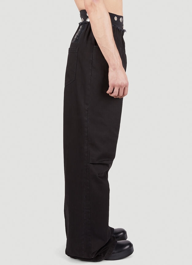 Eyelet Jeans in Black - 3