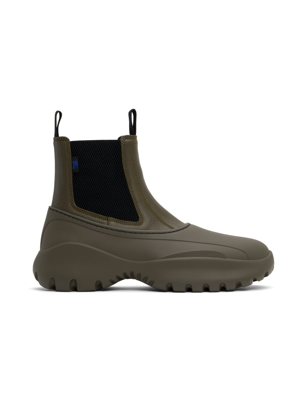 Khaki Leather Scoot Chelsea Boots - 1